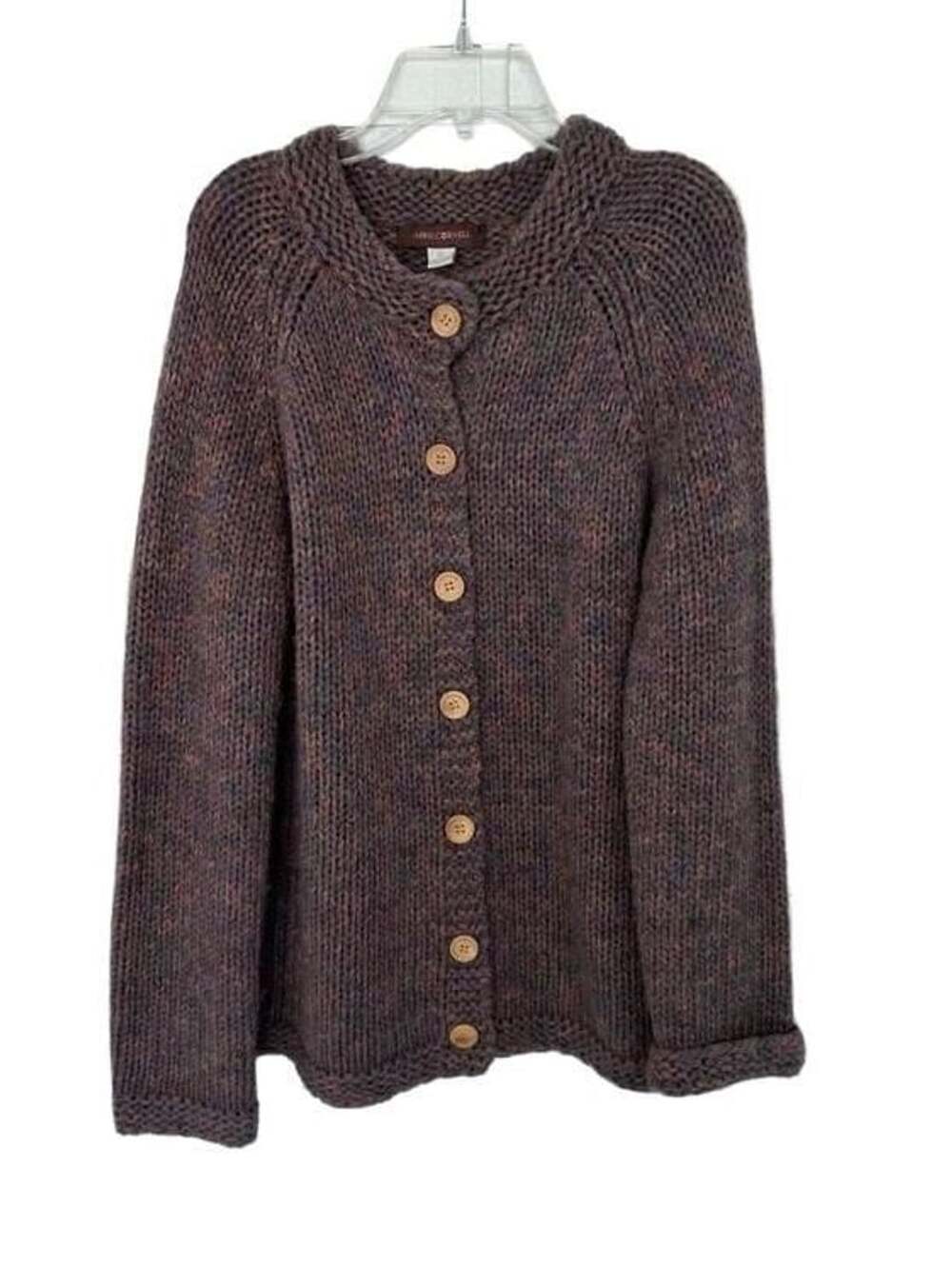 Vintage April Cornell Multi Color Knit wool Oversized Cardigan